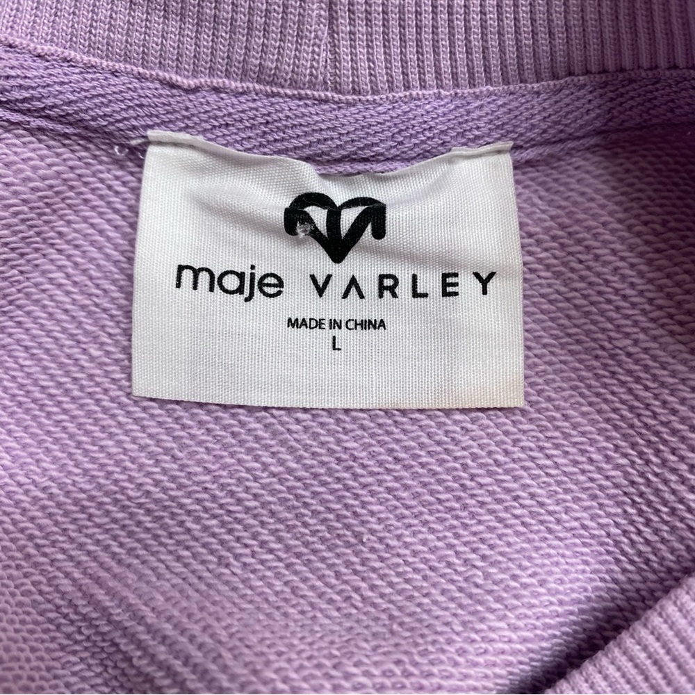 Maje x Varley Fleece Cropped Sweatshirt - Picture 8 of 12